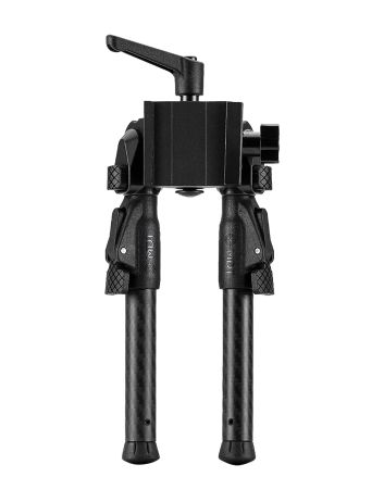 Mdt Sporting Goods Inc 105561BLK GRND-PODBlack 4.50"-9" Carbon Fiber/Aluminum, Adj. Throw Lever, 4 Leg Postitions, Fits ARCA Rail &amp; RRS Dovetail