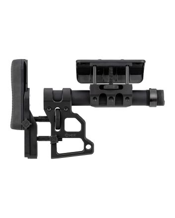 Mdt Sporting Goods Inc 102856BLK Skeleton Carbine Stock (SCS)Black Aluminum, Adj. Cheekrest/Buttpad, Buffer Tube, QD Sling Mounts