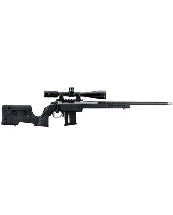 Mdt Sporting Goods Inc 104690BLK XRS Chassis Black Aluminum Core with Polymer Panels, Adj. Cheekrest, M-LOK Forend, Interchangeable Grips, AICS Mag Compatible, Fits Short Action Howa 1500