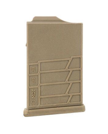 Mdt Sporting Goods Inc 104447FDE AICS Magazine10rd Extended 308/6.5 Creedmoor Short Action, FDE Polymer Fits Some Chassis/Bottom Metal (MDT/XLR/KRG/GRS/CDI/Pacific Tool &amp; Gauge)