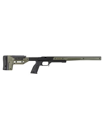 Mdt Sporting Goods Inc 103725ODG Oryx Chassis OD Green/Black Aluminum, Adj. Cheekrest, M-LOK Forend, AR-Style Grip, Barricade Stop, AICS Mag Compatible, Fits Short Action Ruger American