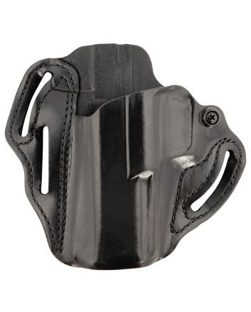 DeSantis Gunhide 002BB0XZ0 Speed ScabbardOWB Black Leather Belt Slide Fits 4.50" Barrel Left Hand