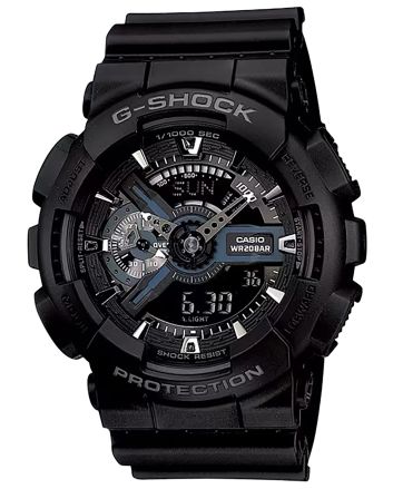 G-shock/vlc Distribution GA1101BCR G-Shock Tactical Black Stainless Steel Bezel 145-215mm