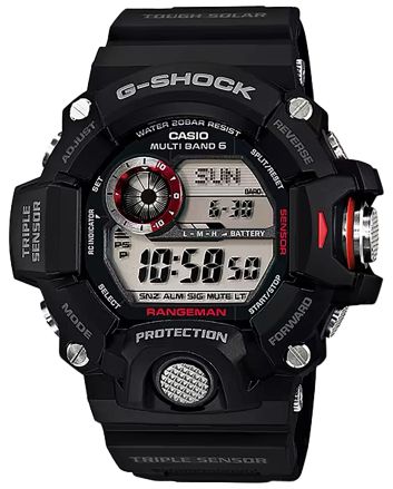 G-shock/vlc Distribution GW94001 G-Shock Tactical Rangeman Keep Time Black Size 145-215mm Features Digital Compass