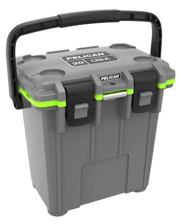 PELICAN 20Q-1-DKGRYEGRN 20QT ELITE COOLER GRY/GRN