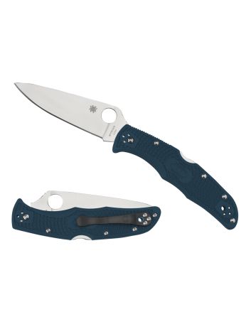 Spyderco C10FPK390 Endura 4 Lightweight 3.80" Folding Plain Stonewashed K390 Steel Blade Includes Pocket Clip