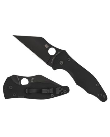 Spyderco C85GPBBK2 Yojimbo 23.20" Folding Wharncliffe Plain Black DLC CPM S30V SS Blade/Black Textured G10 Handle Includes Pocket Clip