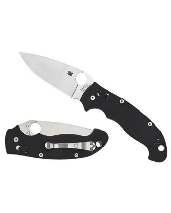 Spyderco C95GP2 Manix 2XL 3.85" Folding Plain Satin CPM S30V SS Blade/Black Textured G10 Handle Includes Pocket Clip