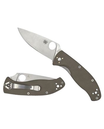 Spyderco C122GBNM4PS Tenacious3.35" Folding Part Serrated CPM M4 Blade/Brown Textured G10 Handle Includes Pocket Clip