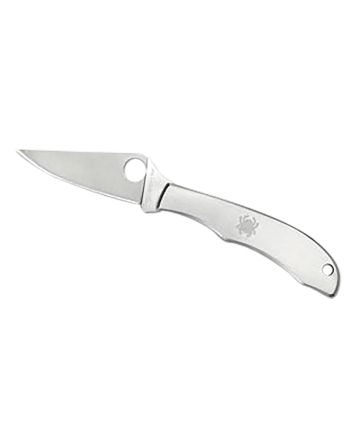 Spyderco C137P Honeybee1.63" Folding Plain Satin 3Cr13MoV SS Blade/ Satin Stainless Steel Handle