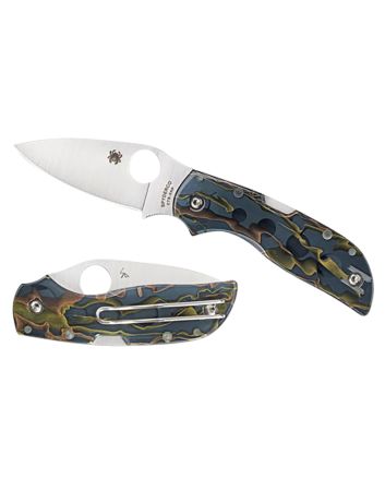 Spyderco C152RNP Chaparral Raffir Noble 2.80" Folding Plain Satin CTS XHP Steel Blade/Smoke Colored Acrylic/Brass &amp; Copper Mesh Handle Includes Pocket Clip