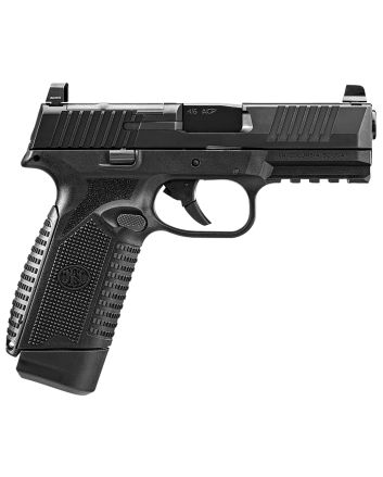 FN 66101387 545 MRD Full Size Frame 45 ACP 15+1, 4.10" Black Target Crown Steel Barrel, Black PVD Optic Cut/Serrated Steel Slide &amp; Polymer Frame w/Picatinny Rail,Ambidextrous