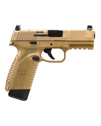 FN 66101390 545 MRD Full Size 45 ACP 10+1 4.10" Black Hammer Forged/Target Crown Barrel/ Flat Dark Earth Optic Cut/Serrated Slide/Flat Dark Earth Polymer Frame w/Picatinny Rail, Ambidextrous