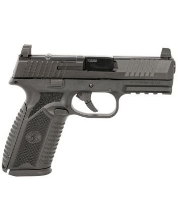 FN 66101381 510 MRD Full Size 10mm Auto 10+1, 4.10" Black Target Crown Steel Barrel, Black PVD Optic Cut/Serrated Steel Slide &amp; Polymer Frame w/Picatinny Rail, Ambidextrous