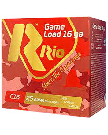 Rio Ammunition RCHV168 Game Load16Gauge 2.75" 1 1/8oz 8Shot 25 Per Box/10 Case