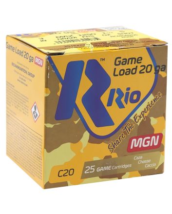 Rio Ammunition RC20MGN5 Game Load20Gauge 3" 1 1/4oz 5Shot 25 Per Box/10 Case