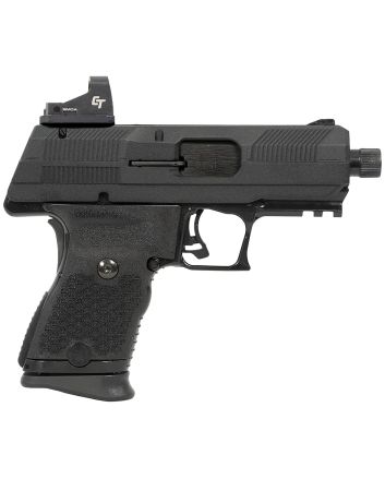 Hi-Point YC9RDCT YC9 w/Red Dot 9mm Luger 10+1 4.12" Black Steel Threaded Barrel, Black YC9 Styled/Serrated Slide, Black Polymer Frame w/Picatinny Rail,Black Plastic Grips, Crimson Trace Red Dot