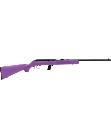 Savage Arms 40219 64 F Full Size 22 LR 10+1 21" Matte Black Carbon Steel Barrel, Matte Black Grooved Carbon Steel Receiver, Purple Fixed Synthetic Stock, Right Hand