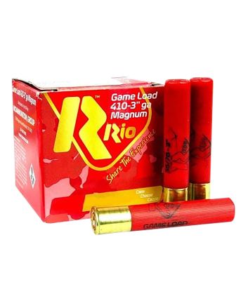 Rio Ammunition RCHV368 Game Load410Gauge 3" 11/16oz 8Shot 25 Per Box/10 Case