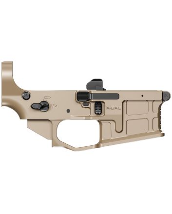 Radian Weapons R0390 A-DAC 15 Lower Receiver FDE, Fully Ambi Controls, Talon 45/90 Safety, Ext. Bolt Catch, Left-Side Mag Release, Right-Side Bolt Release, Enhanced Takedown Pins