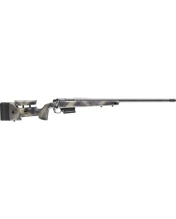 Bergara Rifles B14LM3613 B-14 Wilderness HMR 7mm PRC 5+1 24" Threaded, Sniper Gray Cerakote Barrel/Rec, Adj. SoftTouch Woodland Camo Stock with Mini-Chassis, Omni Muzzle Brake