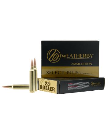 Weatherby F28NOS150SCO Select Plus28Nosler 150gr Swift Scirocco 20 Per Box/10 Case