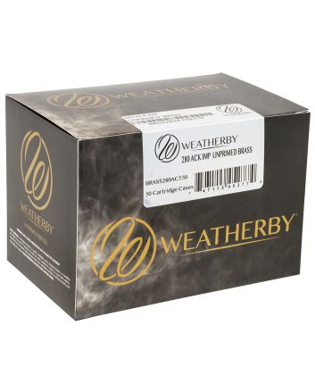 Weatherby BRASS280ACT50 Unprimed Cases280ACKLEY Rifle Brass 50/Box