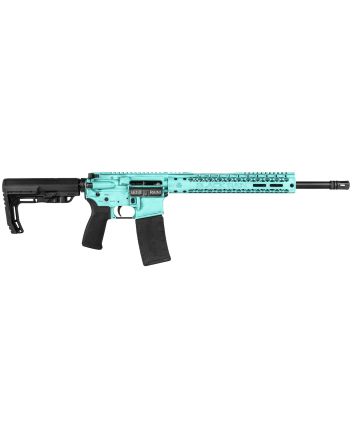 Black Rain Ordnance BROFUSIONTBB Spec15 Fusion 5.56x45mm NATO 30+1 16", Tiffany Blue, 12" M-LOK, MFT EPG16 Grip/Minimalist Stock