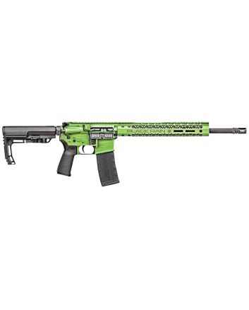 Black Rain Ordnance BROFUSIONZGB Spec15 Fusion 5.56x45mm NATO 30+1 16", Zombie Green Battleworn, 12" M-LOK, MFT EPG16 Grip/Minimalist Stock
