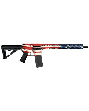 Black Rain Ordnance BROPATAMERICA Spec 15+ Patriot 5.56x45mm NATO 30+1 16", American Flag, 15" Slim M-LOK, Magpul Grip/Carbine Stock