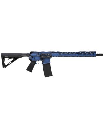Black Rain Ordnance BROWTPBLB Spec 15+ We The People 5.56x45mm NATO 30+1 16", Blue Battleworn with Deep Engraving, 15" Slim M-LOK, Magpul Grip/Carbine Stock, Castle Flash Hider