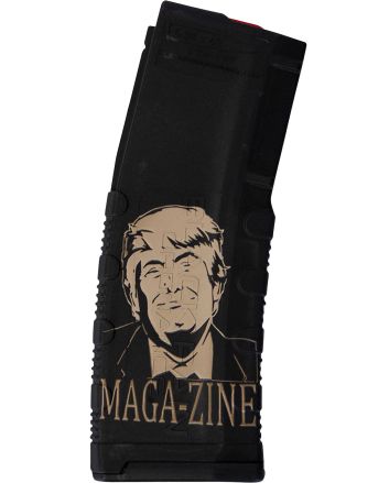 Black Rain Ordnance MAG30TRUMPMAGAZNE Magazine30rd 223 Rem/5.56 NATO Trump MAGA-ZINE Engraving Fits AR-15 Black Polymer