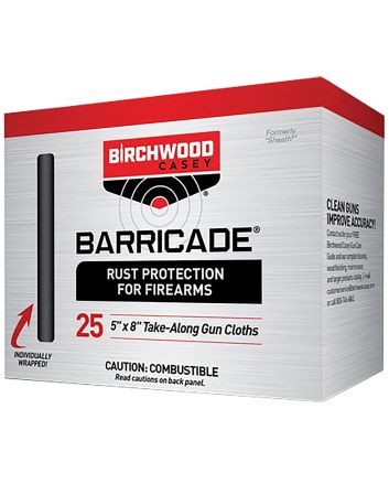 Birchwood Casey 33025 Barricade Take Alongs Foil Pack 5" x 8" Cloths 25 Per Box