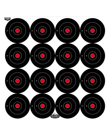 Birchwood Casey 35309 Dirty Bird3" Bullseye Tagboard Hanging Black/White 12 PK