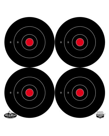 Birchwood Casey 35504 Dirty Bird5.50" Bullseye Tagboard Hanging Black/White 12 PK