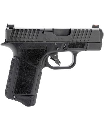 Gforce Arms GF932512 RaptureSub-Compact 9mm Luger 12+1 3.25" Black Steel Barrel, Black Optic Cut/Serrated Slide, Polymer Frame, Black Textured Grip