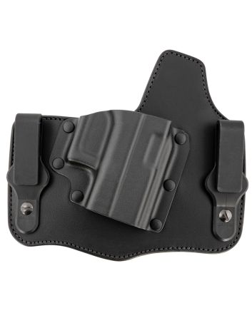 Galco KT800RB KingTuk Deluxe IWB Black Kydex/Leather Fits Glock 43, UniClip, Right Hand