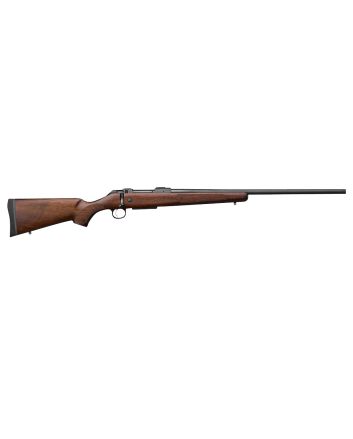 CZ-USA 07701 CZ 600 American ST1 223 Rem 5+1 24" Threaded, Black Barrel/Rec, Grade A Dark Walnut Stock, Adj. Trigger