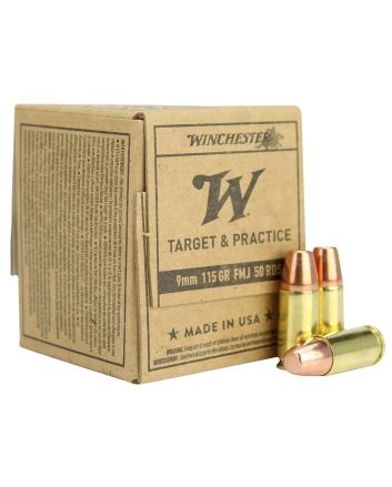 Winchester Ammo SG9W50 USA9mmLuger 115gr Full Metal Jacket 50 Per Box/20 Case