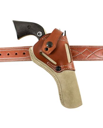 DeSantis Gunhide 189NJ5XZ0 Wild HogOWB Natural Leather Belt Fits Ruger Wrangler 7 1/2" Ambidextrous