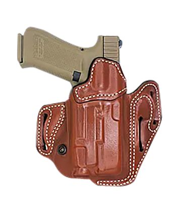 DeSantis Gunhide 201TA2SZ0 Vengeance ScabbardOWB Tan Leather Fits Sig P320C/P250C w/RD, Belt Slide, Right Hand