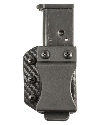 DeSantis Gunhide A100KJJJZ Persuader Mag PouchDouble Stack IWB/OWB Black Kydex Belt Clip Ambidextrous