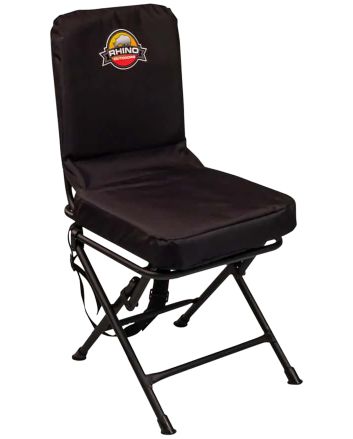 Rhino Blinds RC2281 Padded Swivel Hunting Chair360 Degree Swivel Black 600D Polyester