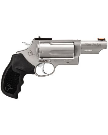 Taurus 24410P39MAG Judge T.O.R.O Magnum Compact Frame 45 Colt (Long Colt)/410 Gauge 5rd 3" Matte Stainless Steel Barrel, Cylinder &amp; Frame, Black Rubber Grip, Transfer Bar Safety, Exposed Hammer