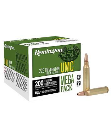 Remington Ammunition 23775 UMC Mega Pack 223Rem 45gr Jacketed Hollow Point 200 Per Box/4 Case