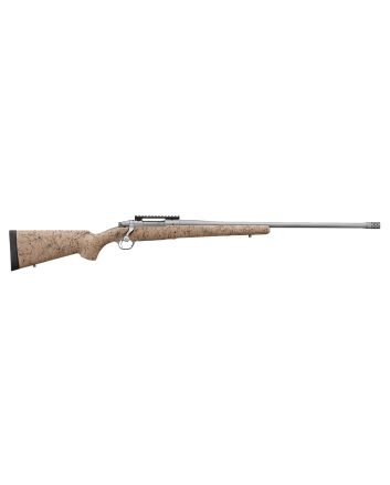 Ruger 57154 Hawkeye FTW Hunter Full Size 308 Win 4+1 22" Matte Stainless Steel Threaded Barrel, Picatinny Rail Stainless Steel Receiver, Speckled Tan/Black HS Precision Synthetic Stock