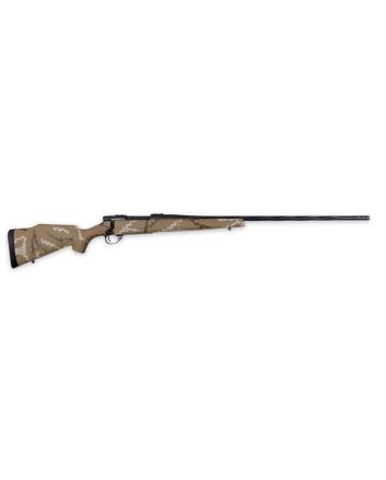 Weatherby VHH256RR6B Vanguard Outfitter 25-06 Rem 5+1 24" Threaded/Spiral Fluted, Graphite Black Barrel/Rec, Tan with Brown &amp; White Sponge Synthetic Stock, Accubrake Muzzle Brake, Adj. Trigger