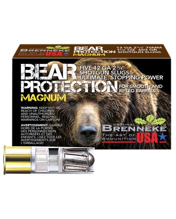 Brenneke SL122BPM Bear Protection12Gauge 2.75" 1 3/8oz Slug Shot 5 Per Box/50 Case