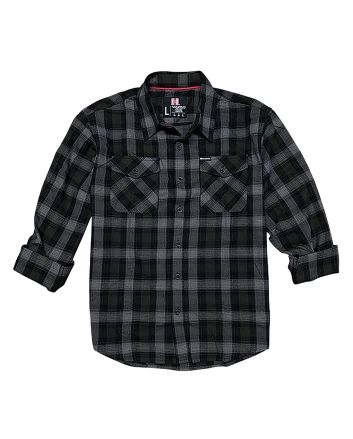 Hornady Gear 32216 Flannel Shirt3XL Olive/Black/Gray,Cotton/Polyester, Relaxed Fit Button Up