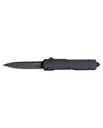 HogueCounterstrike3.35" OTF Drop Point Plain Black PVD CPM 20V SS Blade, Aluminum/G10 Aluminum Handle